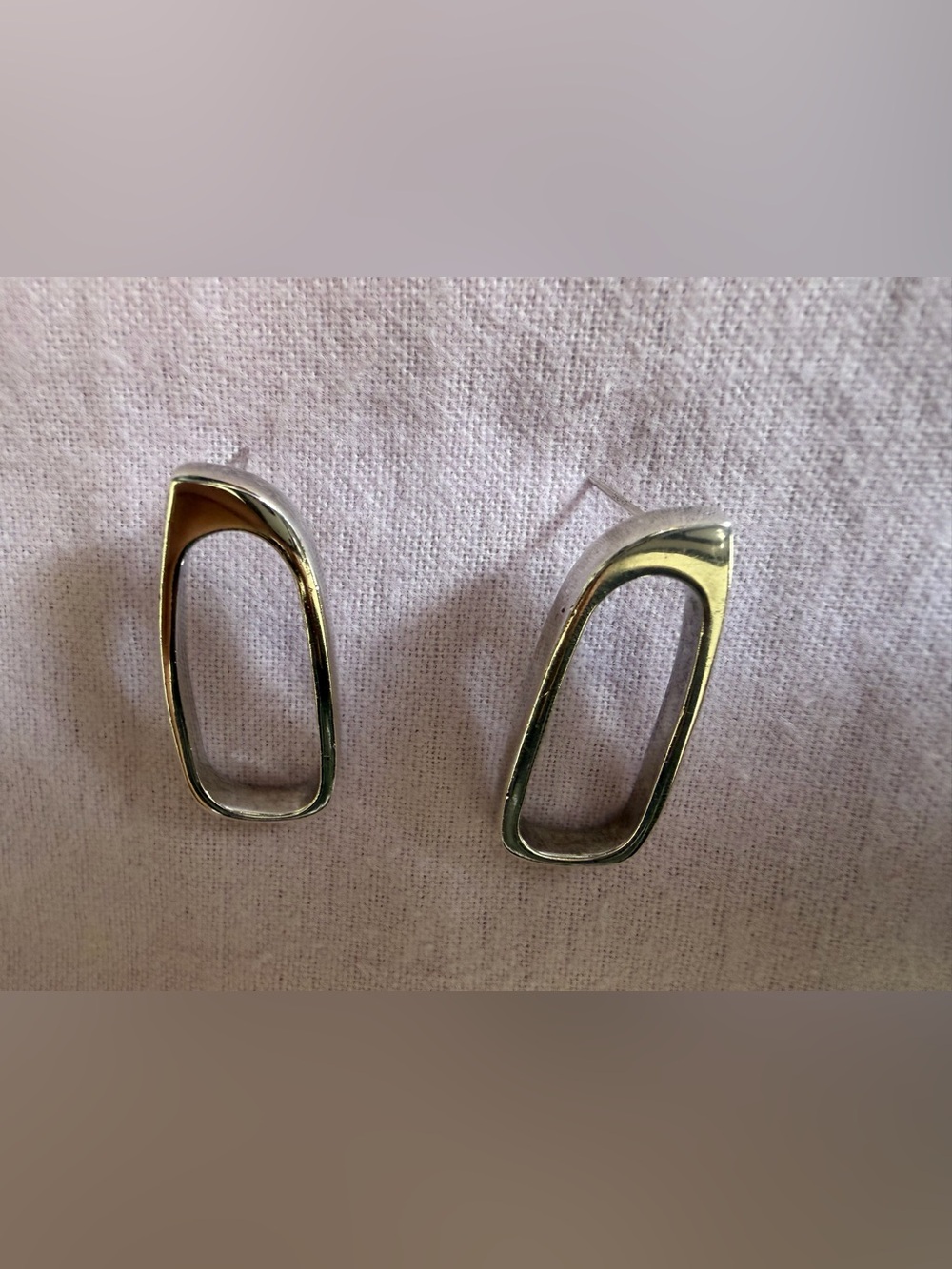 Sterling Silver Modernists Shapes Stud Earrings